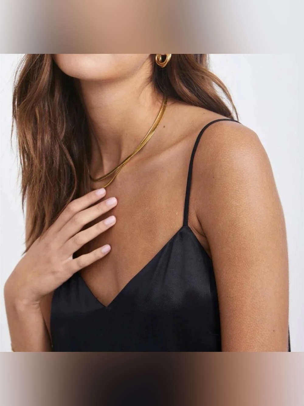 NEW Rails Paulo Top in Black | Luxe Tank Top V-neck Tank Cami | Size Large L - Picture 3 of 16